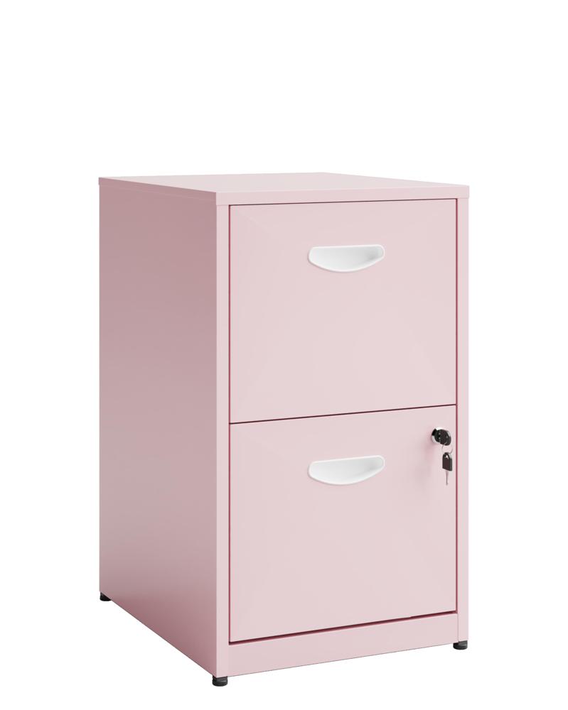 Amazon.com: Polup Pink Under Desk File Cabinet, 2 Drawer Locking
