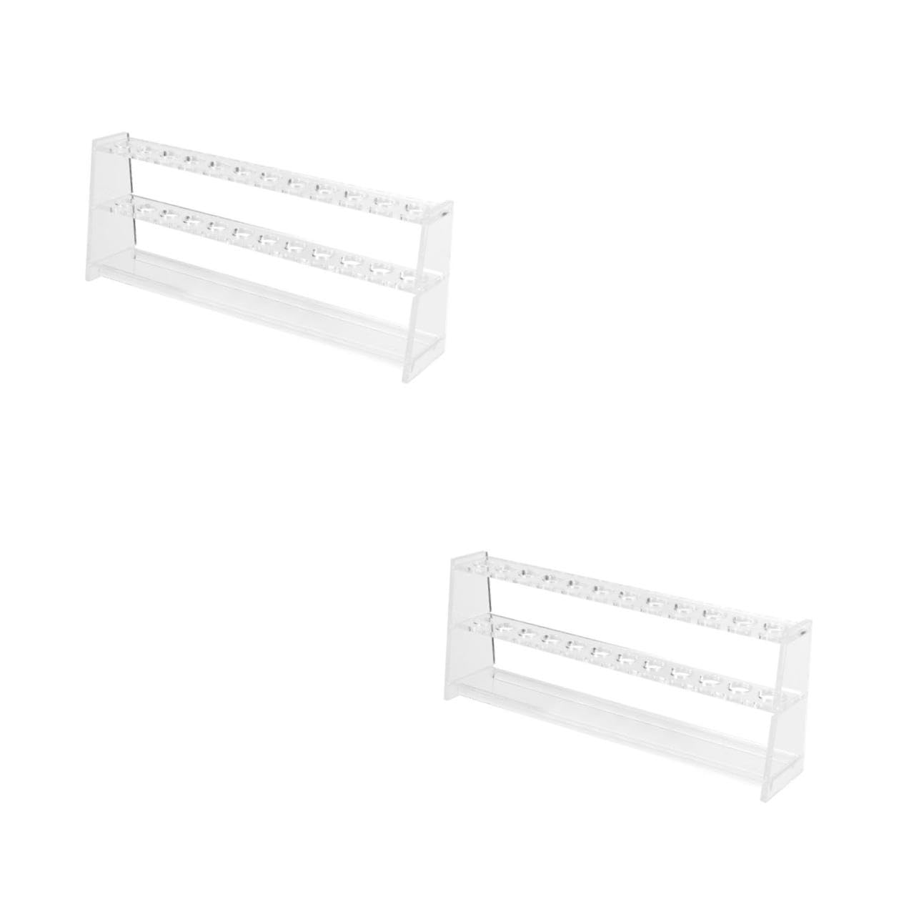 Ciieeo 2 Set per Provette Trasparente Design Smontabile per Laboratorio Scolastico Accessorio Pratico e Stabile per La Pulizia e Organizzazione