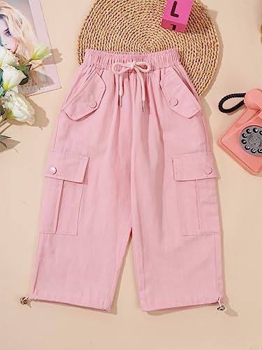 Moily Kids Girls Boys Drawstring Cargo Chino Pants Casual Clothes Jogger Pants Trousers with Pockets3