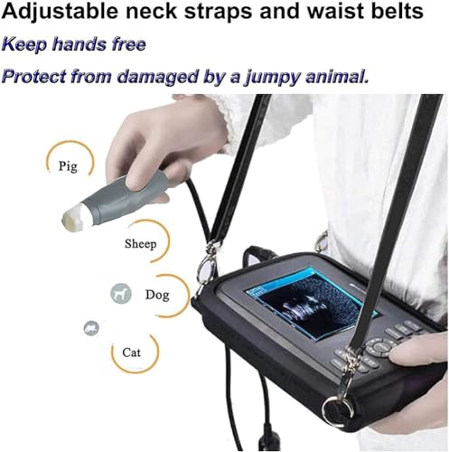 Corredo veterinario portatile dell'analizzatore di ultrasuono con la sonda da 3,5 megahertz per l'imaging diagnostico del bestiame