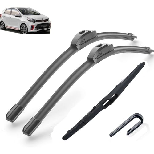 Mossa Spazzole Tergicristallo Anteriori Piatte Per Kia Picanto III (dal 03.2017) - Kit 600mm E 350mm