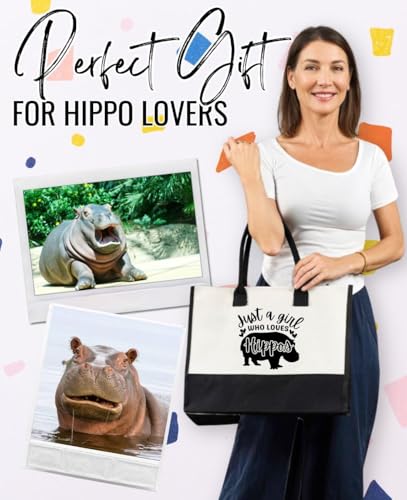 Bolsa de lona InnoBeta Hippo para amantes de hipopótamos miniatura 5