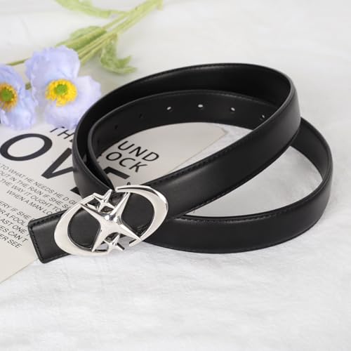 Image of Aurolran Women's Leather Belt with Buckle - Ideal for Dresses, Jeans, and Coats