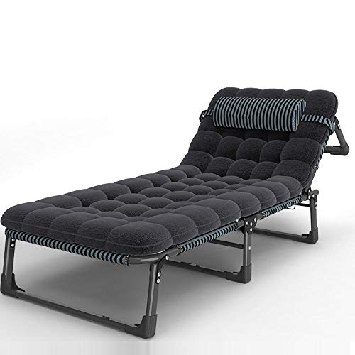 Chaise de jardin pliante zero gravite avec coussin perle inclinable confort dorsal