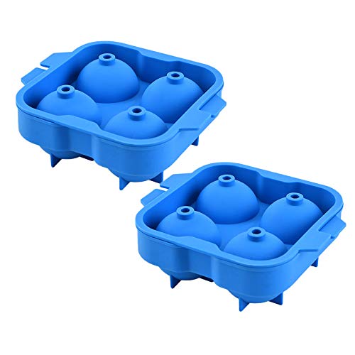 Molde de bola de hielo grande de silicona para whiskey 2 pzas miniatura 1