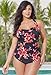 Swimsuits For All Women's Chlorine Resistant H-Back Sarong Front One Piece Swimsuit - 18, New Poppies (Plus