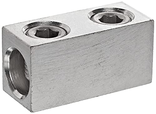 Morris Products 90617 2 Screw Splicer/Reducer, Aluminum, 250 AWG, 250mcm - 6 Wire Range, 10-Pack, Silver
