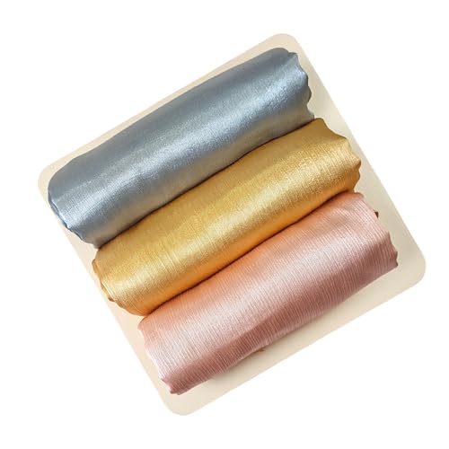 Image of Premium Muna Satin Hijab | Pack of 3 | 200 cm x 70 cm | Elegant Choice for All Occasions - Parties, Weddings & Festivals |
