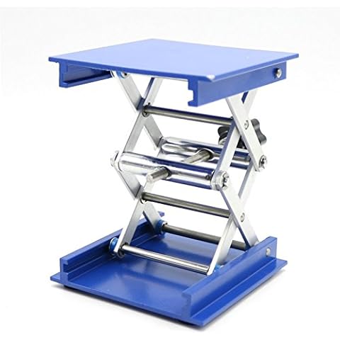 OESS Lift Table Aluminium Oxide Lab Stand Lifter Scientific Scissor Lifting Jack Platform 6''X 6'' Cover