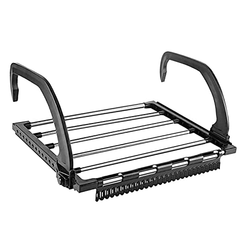 Lhdfyqt Séchoir Radiateur Acier, Étendoir à Linge pour Radiateur et Balcon, Séchoir à Linge Pliable en Acier Inoxydable