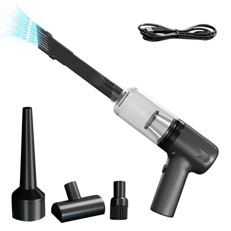 Cordless Handheld Vacuum Cleaner with Cleaning Brushes and USB Charging Cable, Black,Cordless - Portable For Car, Home, Office, Pet Hair,Keyboard,Laptop etc., YZ-701
