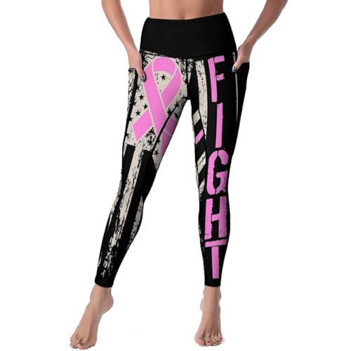 Women's High Waisted Leggings with Pockets Tummy Control Yoga Pants for Athletic Workout