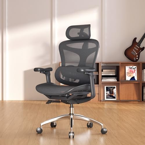 2. Bild von SIHOO Doro C300 Ergonomischer Bürostuhl mit ultraweichen 3D-Armlehnen, dynamischer Lordosenstütze für den Homeoffice-Stuhl, Verstellbarer Rückenlehne (Schwarz)