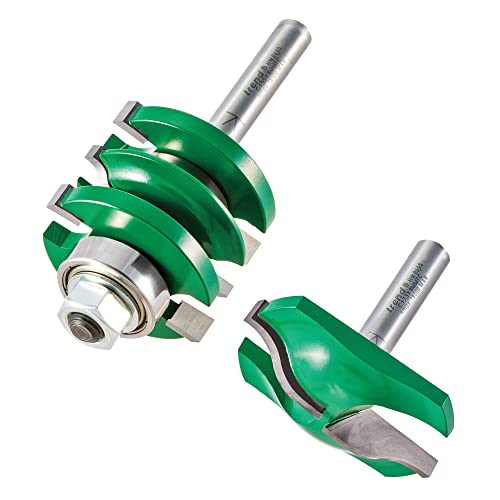 Trend CraftPro Panel Door Router Cutter Set, 8mm Shank, 4mm Radius and 17mm Cut Length, Set of 2, Tungsten Carbide Tipped, CR/PDS1X8MMTC