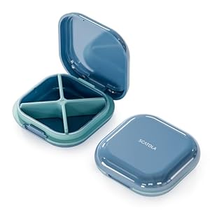 ONTERATE Dagelijkse Pil Organizer 4 Compartimenten