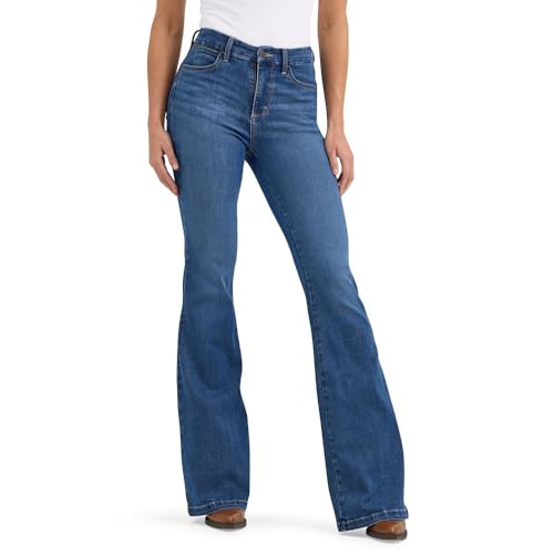 Wrangler Women's Be Spoke Elsie High Rise Flare Jeans3