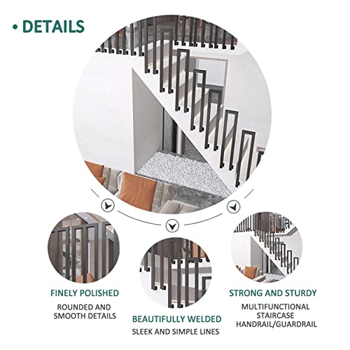 Kit de rampe d'escalier moderne en fer forgé durable de 65cm