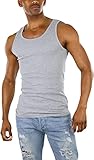 ToBeInStyle Men's Single A-Shirt Tank Top Undershirt- Grey - 2XL