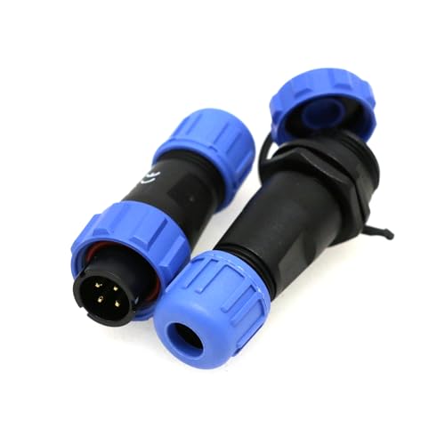 Conector impermeable SP13 4 pines IP68 panel plástico miniatura 6