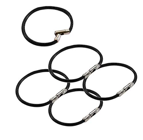 Lucky Line Flex-O-Loc, 5 por paquete, negro (7112005)