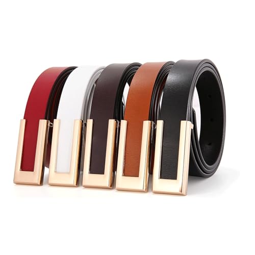 Skinny Belts, Women's Belts Retro Pure Cowhide Needleless Casual Fashion Simple Adjustable Waist Belt4