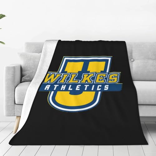 XRPUONG Wilkes University Logo Fleece Blanket, Very Soft Microfiber Flannel Blanket for Couch Warm and Cozy for All Seasons