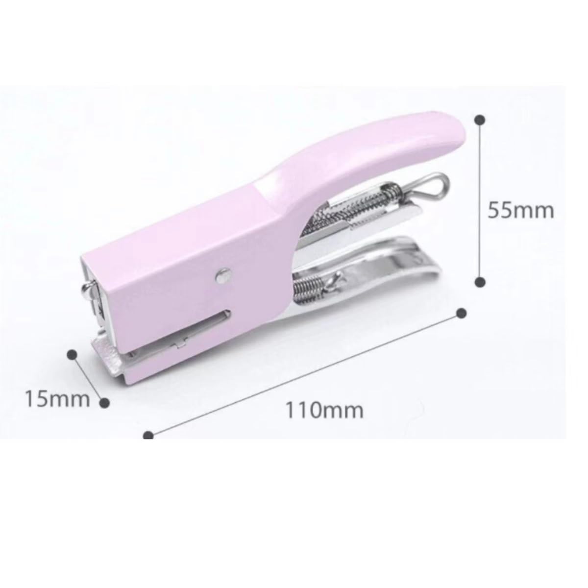 Spillatrice Pinzatrice Ufficio Pinza for Rilegatura Classica Cucitrice Manuale Confezionatrice Salva-Lavoro Piccola Rilegatrice for Ufficio Cucitrice per Scrivania(Pink)
