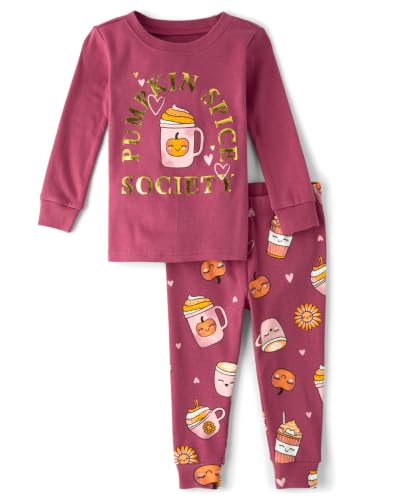 Image of The Children's Place Baby and Kids' Sibling Matching Halloween and Holiday Pajama Sets, Cotton
