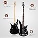 Ktaxon 4 String Electric Bass Guitar, Full Size Standard Right Handed Rosewood Fingerboard Beginner Kit with Cable Wrench Tool (Upgraded Black With AMP)