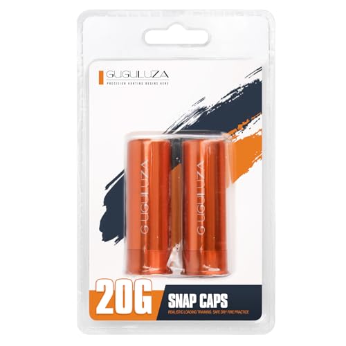 GUGULUZA 2 cartuchos de aluminio Kal 20 Snap Caps para escopeta