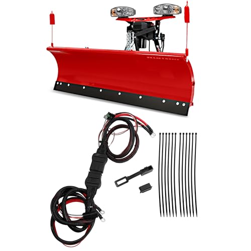 Dasbecan 42014 42015 4 Pin Battery Cable Set Truck & Plow Side Battery Cable Wiring Harness Compatible with Western SnowEx Fisher Blizzard Snow Replaces# 48295