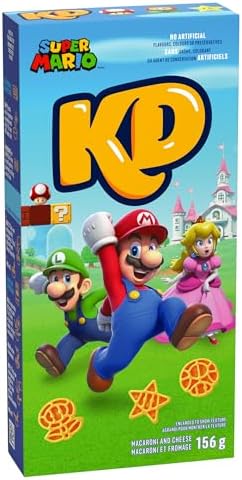 KD Super Mario Power-Up Pasta Shapes Macaroni and Cheese, 156 g Box - 3