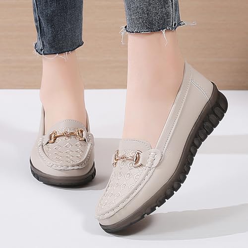 Image of Women's Business Loafers Comfortable & Lightweight Penny Shoes PU Leather Slip On Walking Shoes