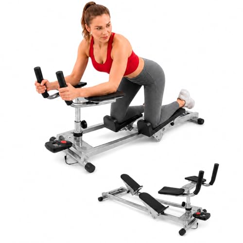Magicdo Crawling Machine Workout for Adults Spine Twist and Stretch Trainer Ab Twist Machine Built in Counter 5 Level Height Adjustment 3 Level Angle Adjustment Reinforced Steel Cable Home Gym Equipment