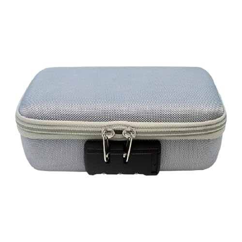 DimyFew Caixa de armazenamento com trava de dígitos, portátil, estojo protetor para brinquedos, com trava de senha, recipiente organizador para dormitório