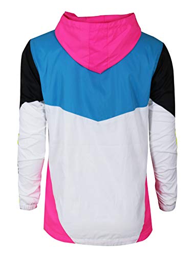 Image of SCREENSHOT Mens Streetwear Windbreaker Jacket - Lightweight Graphic Hoodie, Graffiti Hip Hop Urban Fashion Pullover Top