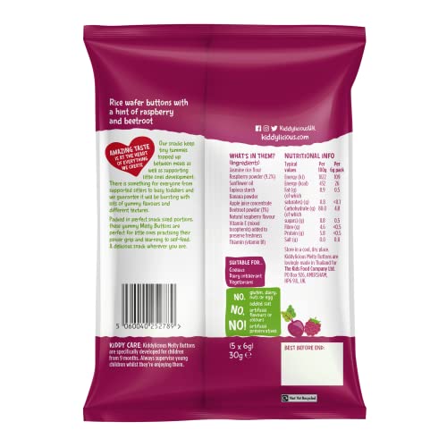 Kiddylicious Raspberry & Beetroot Melty Buttons, 6 g - Image 3