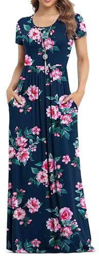 Image of VIISHOW Women's Long Sleeve Loose Plain Maxi Dresses Casual Long Dresses with Pockets