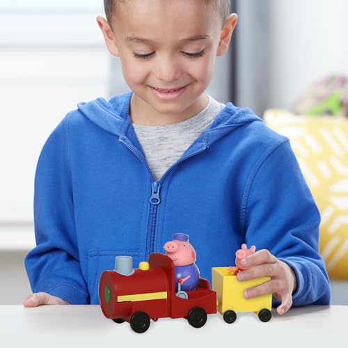 Image of Peppa Pig Grandpa's Train and Carriage Playset, Includes 2 Figures, Preschool Toy for Girls & Boys 3 Years and Up, Birthday Gift Toys for Kids