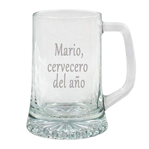 Calledelregalo Regalo Personalizado: Jarra de Cerveza Personalizada en Estuche (Jarra grabada con Texto)