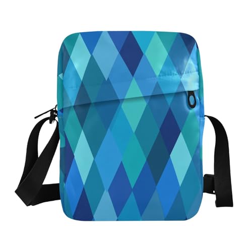 messenger bag crossbody mens crossbody bag Womens Cross Body Purses Adjustable Strap for outdoor sports outdoor sports- Chic Teal Royal Blue