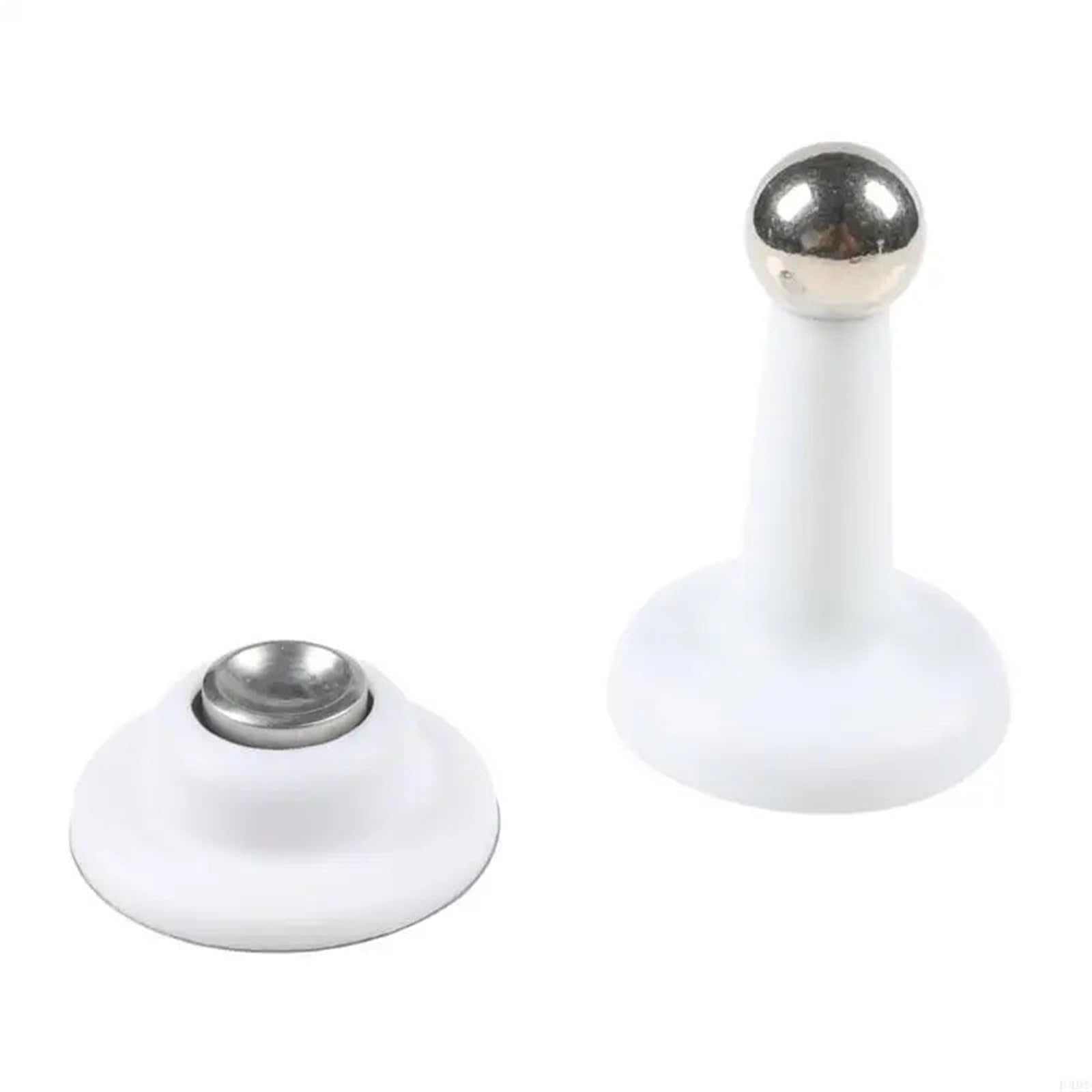 Fjixuo White 2Pcs Door Stop Silicone Household Strong Magnetic Mute Touch Anti-Collision Stall Stopper For Home, Office(White)