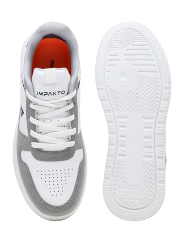 Image of Impakto Studio Flex Mens Sneakers | Lightweight Streetwear Style Casual Shoes for Travel & College | Cushioned Insole | Low Top Shoes & Wide Toe | Slip Resistance Outsole for Firm Grip Green