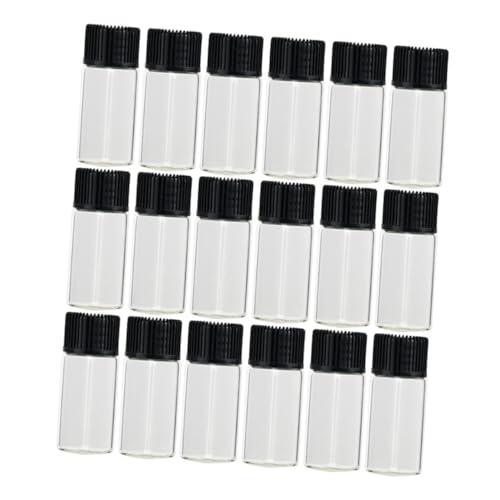 minkissy 50個 透明精油瓶 ガラス製 詰め替え用コスメサンプル容器 軽量耐久で漏れ防止設計 旅行用化粧品小けボトル