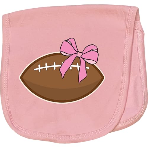 inktastic Football Cute Coquette Bow Baby Burp Cloth Pink 46e5a