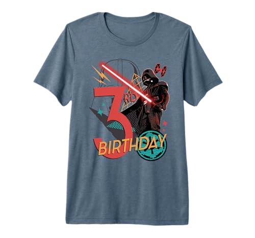 T-shirt Star Wars Darth Vader 3 ans pour anniversaire enfant au style abstrait unique