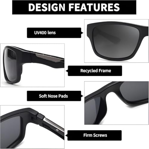 Image of Roshfort Sports Non Polorized Sunglasses UV Protection Sunglass for Men & Women Cycling Running Driving Fishing Multi Shade Glasses ITALIC (Size -Medium)