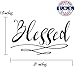 Blessed Wall Sticker | Home Decor Wall Decal | Large (21 x 13 inches) Inspirational Wall Quote Letters | Vinyl Wall Decals for Home or Office Decoration | Great for Living Room or Kitchen (Black)