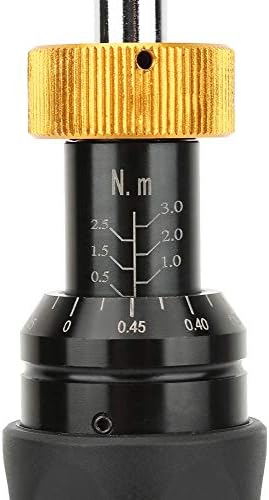 Hyuduo Preset Torque Driver Precise Torque Screwdriver Adjustable Threaded Fasteners Tighten Workpiece Driver 0.5-3Nm Hex Socket RTD-3 Torque Wrench for Assemble and Repair