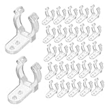 KONTONTY 50 Stück Transparente LED Lichterkettenclips aus Kunststoff mit Schrauben zur Befestigung von Neonseillichtern und Außenbeleuchtung für Zuhause und Veranstaltungsorte